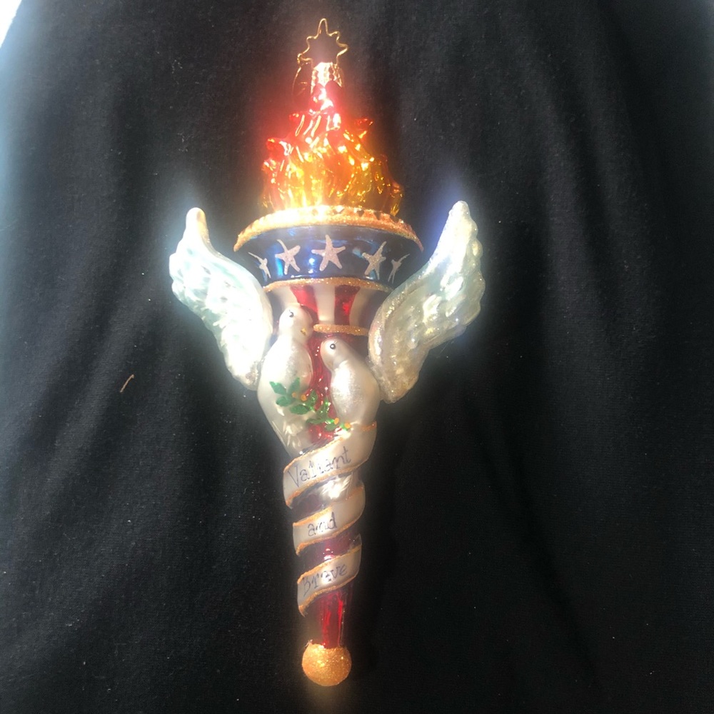 Christopher Radko Patriotic Torch Ornament
